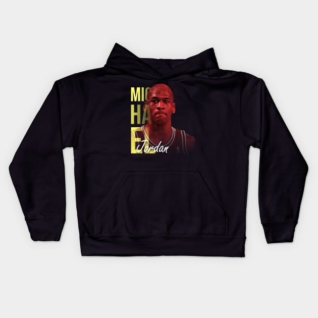 Michael Jordan The G.O.A.T Kids Hoodie by pentaShop